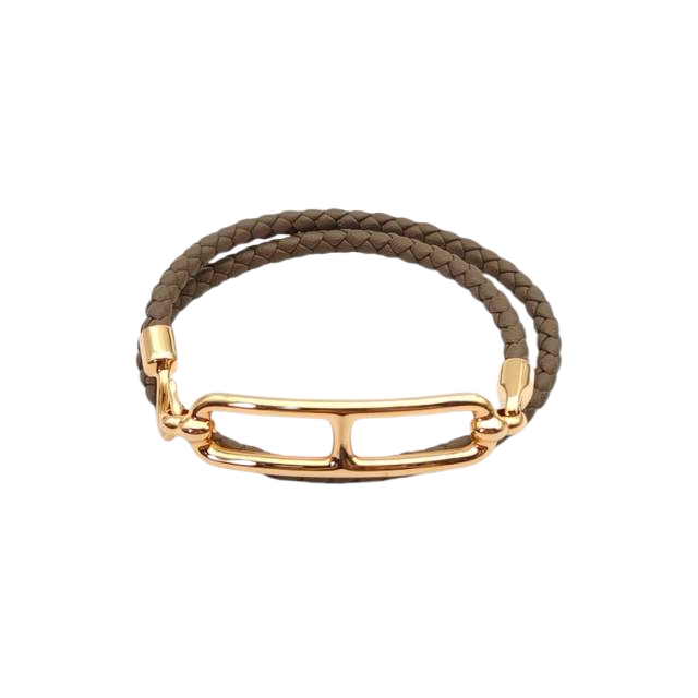 HERMES Roulis Pig Nose Woven Bracelet