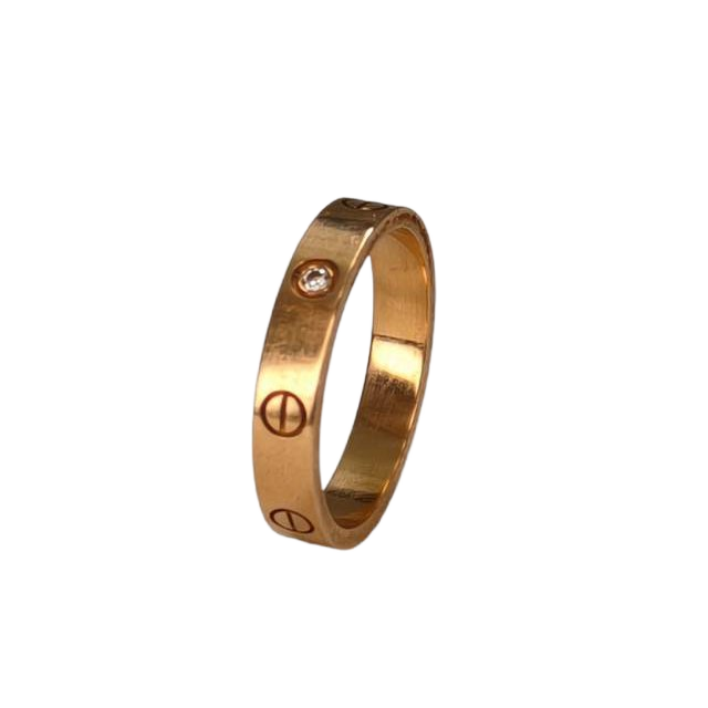 CARTIER Love Single Diamond Narrow Ring