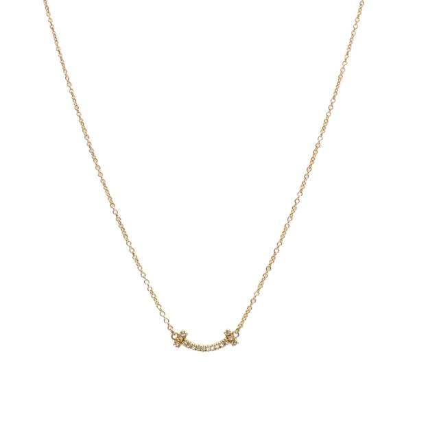 TIFFANY & CO. Tiffany T Smile Mini Full Diamond Necklace