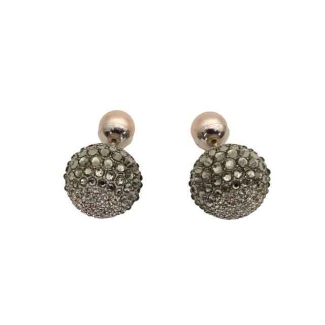 DIOR Crystal & Pearl Ball Earrings