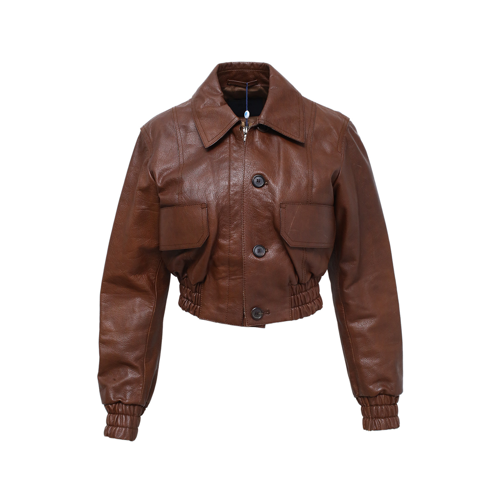 Prada Brown Faux Leather Jacket