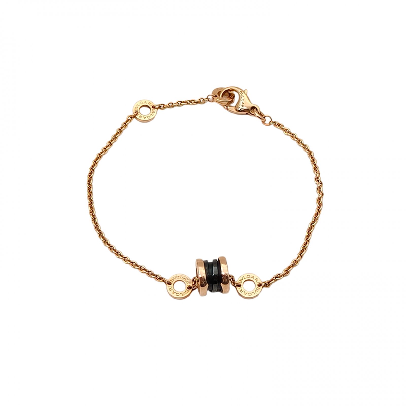 Authentic Bvlgari Serpenti Viper ring in rose gold with diamonds.