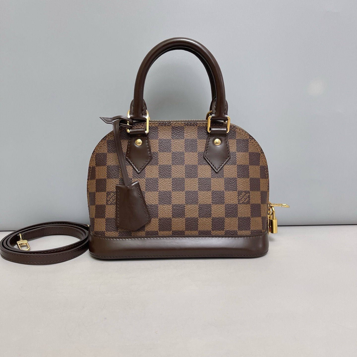 LOUIS VUITTON Alma BB Damier Ebene Handbag