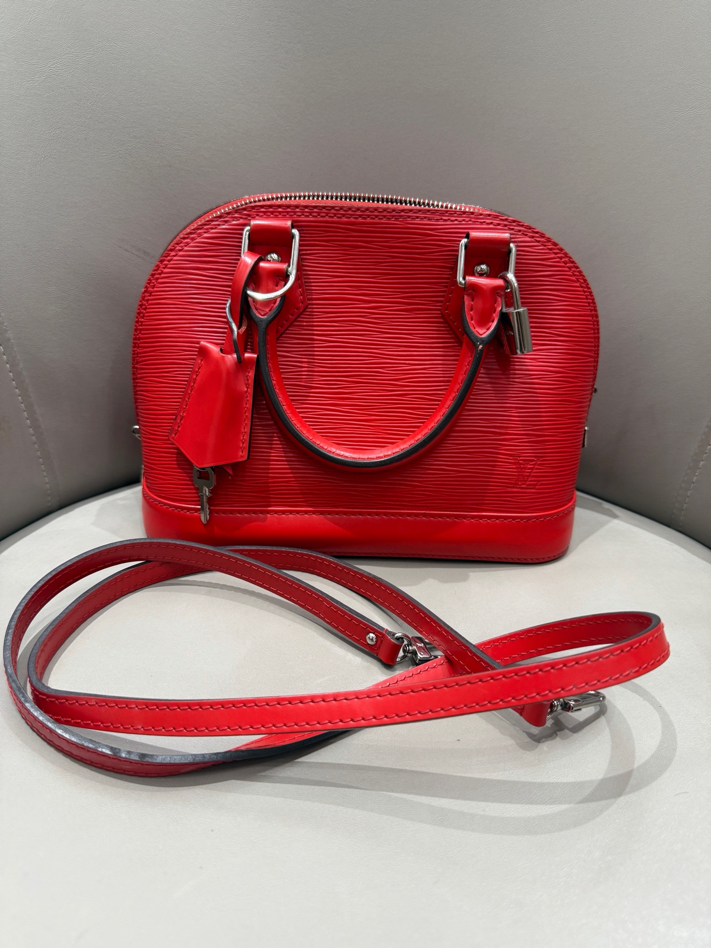 LOUIS VUITTON Alma BB Epi Leather Handbag